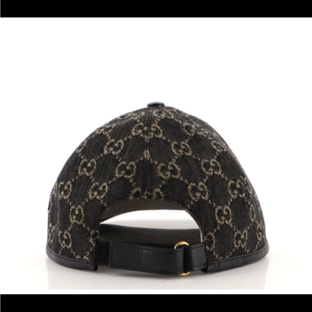 Gucci BASEBALL CAP DENIM WITH LEATHER
